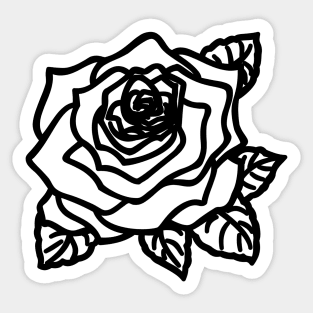 Midnight Bloom - Black Rose Blossom Sticker